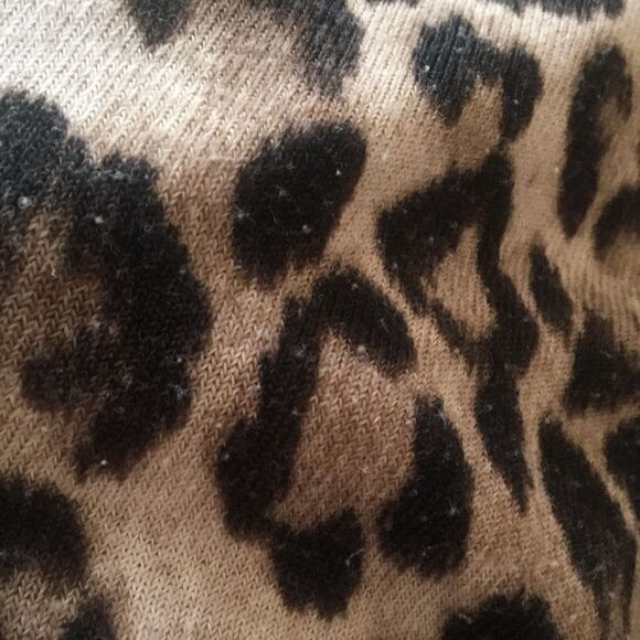 Evereve Allison Joy Leopard Print 3/4 Flutter Sleeve Dress S - Picture 6 of 6